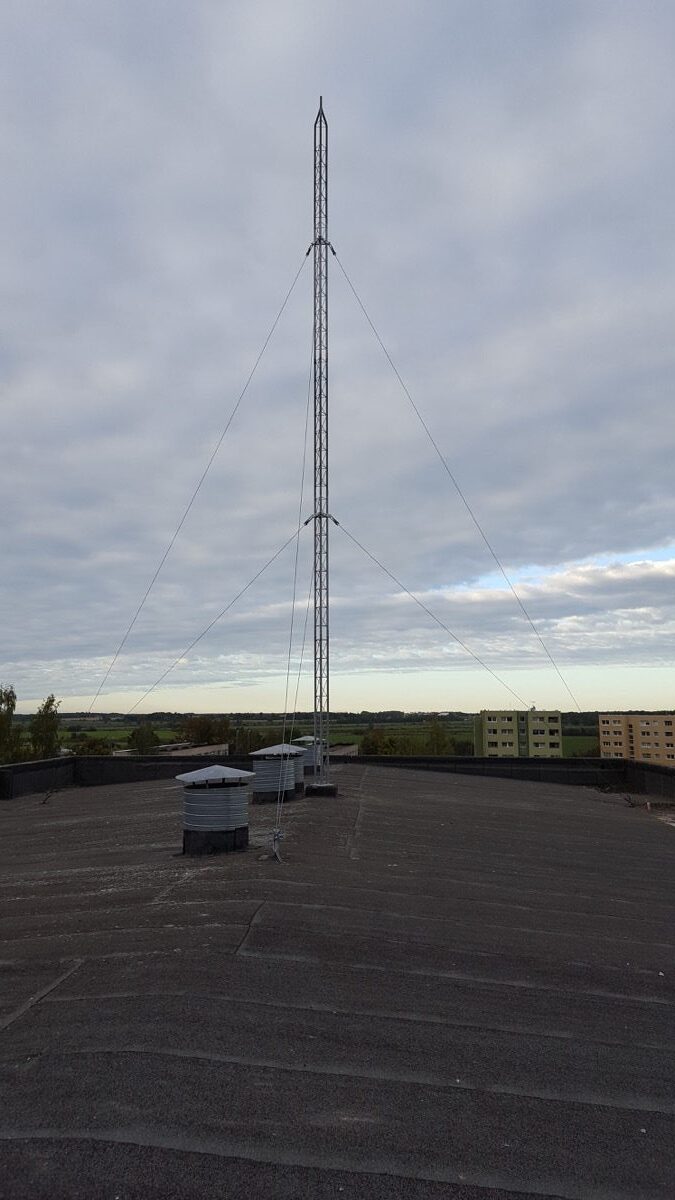 Katusemast - kompaktne sidemast hoonel